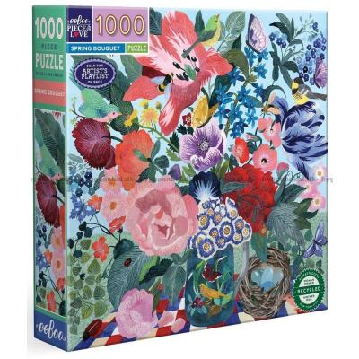 Vårens blomsterbukett, 1000 brikker