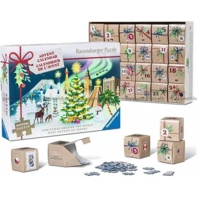 Bilde av Julekalender: Verden rundt, 24x54 brikker