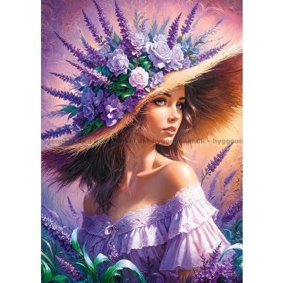 Bilde av Kvinnen med den blomstrende hatten, 1000 brikker