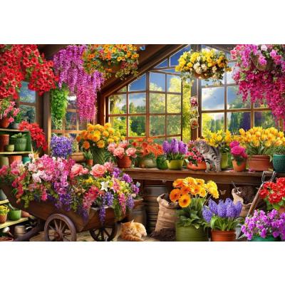 Blomsterdrømmer i drivhuset, 1000 brikker
