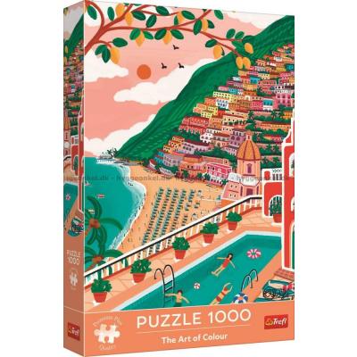 Fargerike steder: Positano - Italia, 1000 brikker