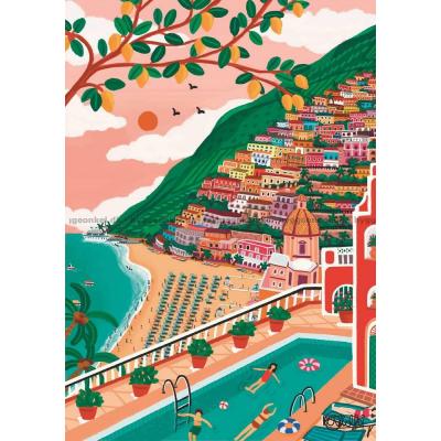 Bilde av Fargerike steder: Positano - Italia, 1000 brikker