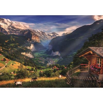 Bilde av Sveits: Lauterbrunnen, 1000 brikker