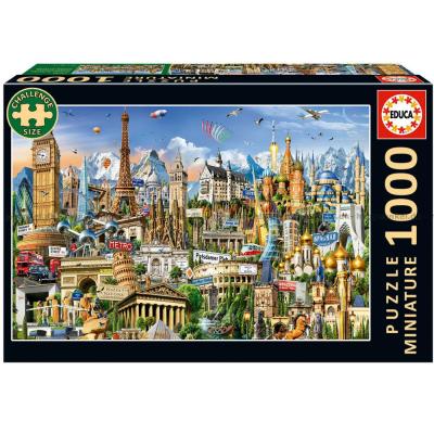 Europeiske landemerker - Miniature, 1000 brikker