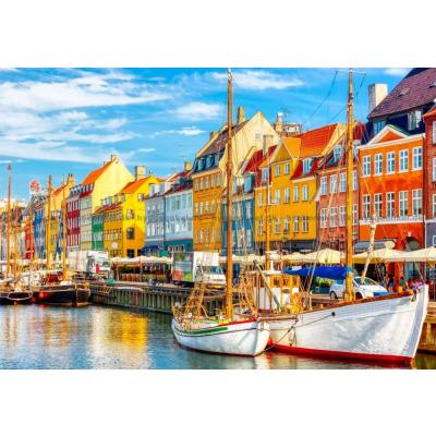 København: Sommerdag i fargerike Nyhavn, 1000 brikker