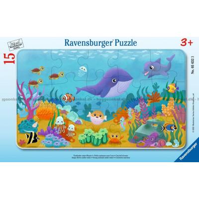 Havets skapninger - Rammepuslespill, 15 brikker