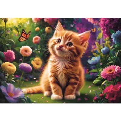 Bilde av Kattungen i blomsterflor, 500 brikker