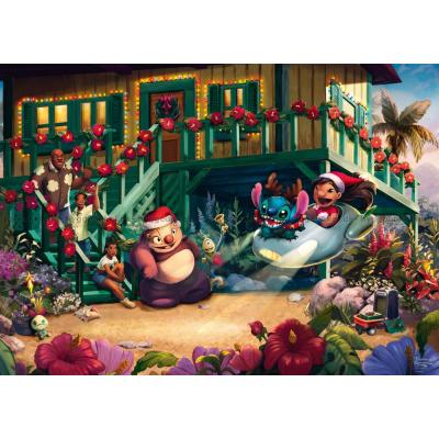 Bilde av Disney: Kinkade - Lilo & Stitch Aloha jul, 1000 brikker
