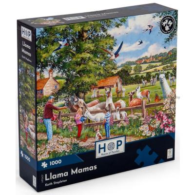 Stapleton: Nysgjerrige lamaer på enga, 1000 brikker