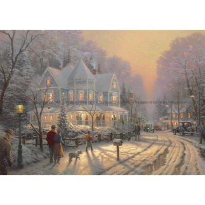 Bilde av Kinkade: Julelys i vinternatten, 1000 brikker