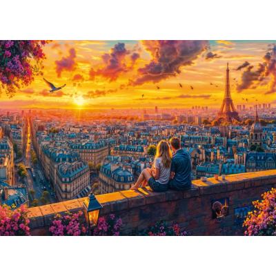 Bilde av Når solen kysser Paris, 1000 brikker