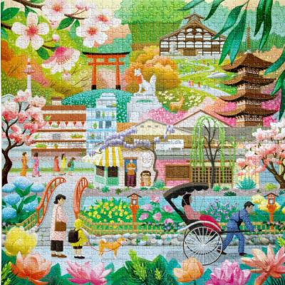 Bilde av Kyoto: Templer blant trær og blomster, 1000 brikker