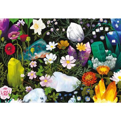 Bilde av Krystaller blant blomster, 500 brikker