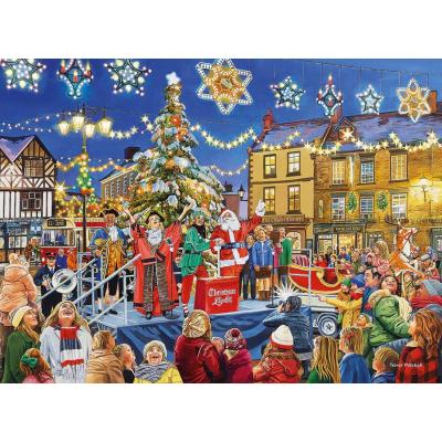 Bilde av T Mitchell Julelys på torget, 1000 brikker