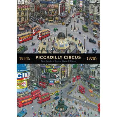 Bilde av Piccadilly før og nå, 1000 brikker