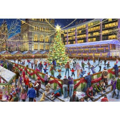 Bilde av Corti: Julestemning på skøytebanen, 1000 brikker