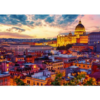 Solnedgang over Petersplassen, 1000 brikker