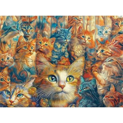 Bilde av Kunstneriske katter, 1000 brikker