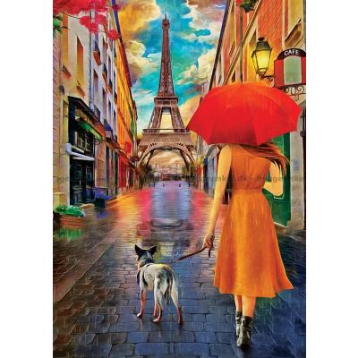 Paris under den røde paraply, 500 brikker