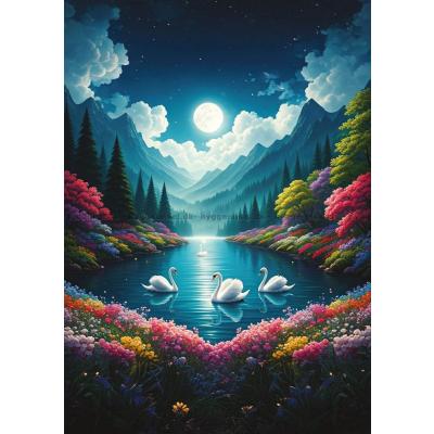 Svanesjøen i måneskinn, 500 brikker