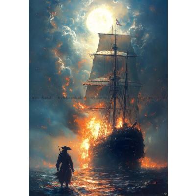 Brennende seil, 1000 brikker