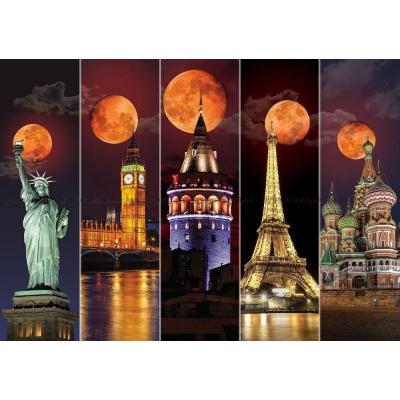 Måneskinn over verdens store byggverk, 1500 brikker