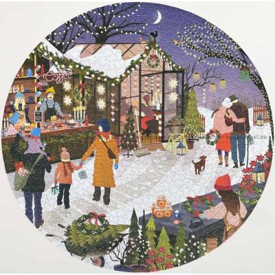 Bilde av Det magiske julemarked - Rundt puslespill, 1000 brikker