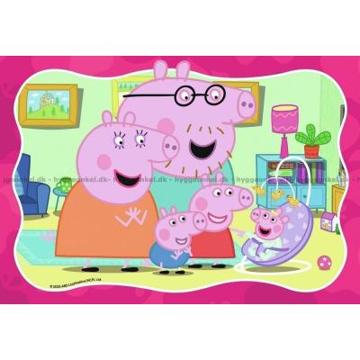 Bilde av Peppa Gris: Familiehygge, 2x24 brikker