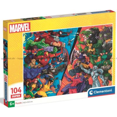 Marvel: Helter mot Skurker, 104 brikker