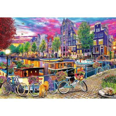 Bilde av Davison: Byer i Europa - Paris og Amsterdam, 2x500 brikker
