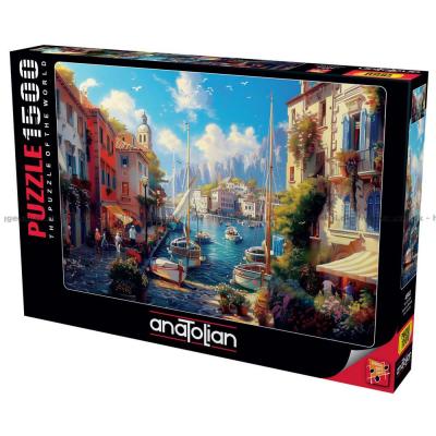 Seil og solskinn ved havnen, 1500 brikker