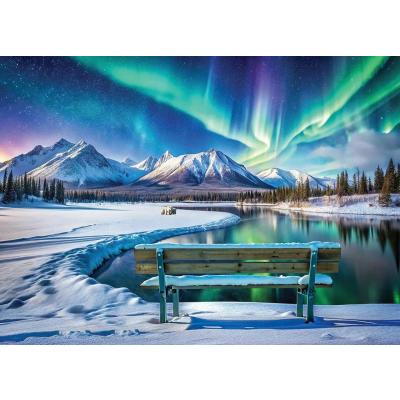 Bilde av Nordlys over Yukon, Canada, 1000 brikker