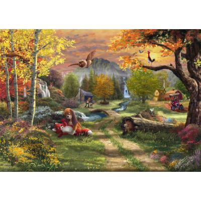 Bilde av Disney: Kinkade - To gede venner - Todd og Copper, 1000 brikker