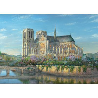 Bilde av Kinkade: Vår ved Notre Dame, 1000 brikker