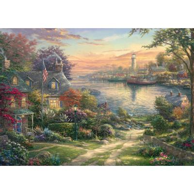 Bilde av Kinkade: Kveldslys ved kysten, 1000 brikker
