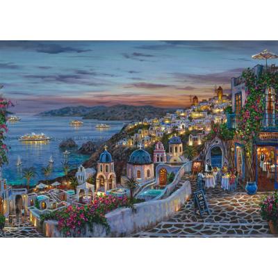 Bilde av Finale: Solnedgang over Santorini, 1000 brikker