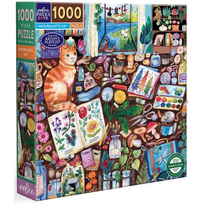 Kreativt kaos med katt, 1000 brikker