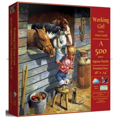 Jenta i stallen, 500 brikker