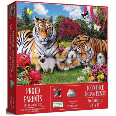 Tigerne blant blomster, 1000 brikker