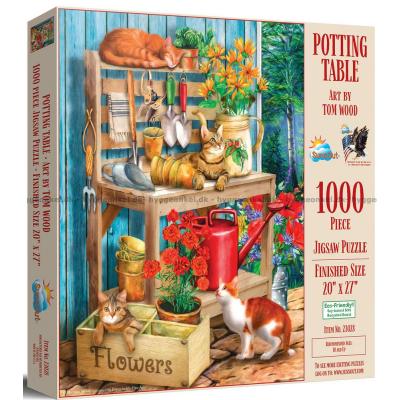 Wood: Kattemoro ved plantebordet, 1000 brikker