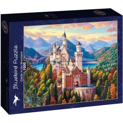 Neuschwanstein i solskinn, 1000 brikker