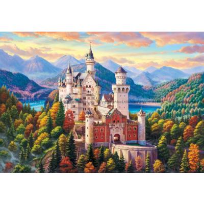 Bilde av Neuschwanstein i solskinn, 1000 brikker