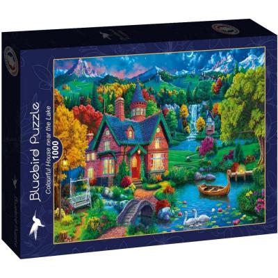 Kveldsstemning ved det sjarmerende huset, 1000 brikker