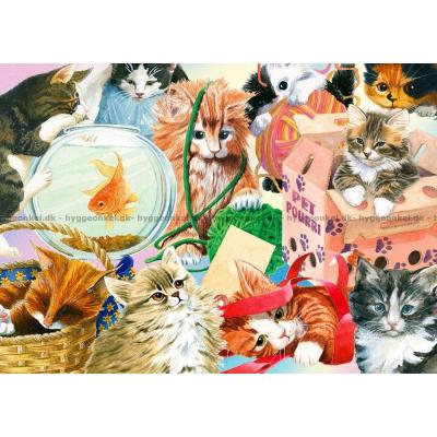 Bilde av Nysgjerrige kattunger, 1000 brikker