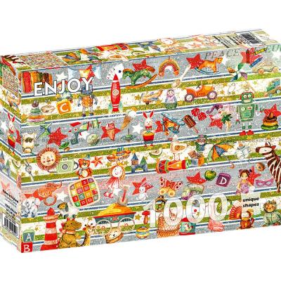 Fargerikt leketøy, 1000 brikker