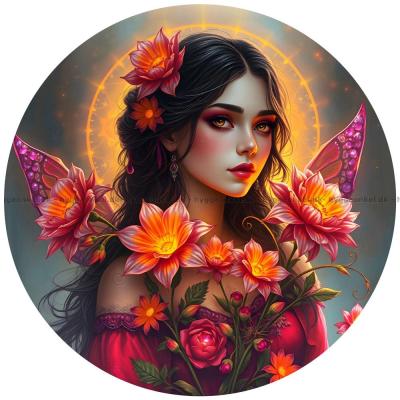 Bilde av Blomsterkvinnenes magiske blikk - Rundt puslespill, 500 brikker
