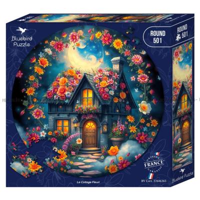Det eventyrlige huset i måneskinnet - Rundt puslespill, 500 brikker