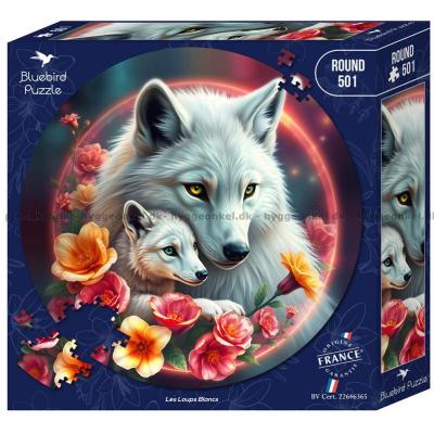 Ulvene i blomsterhavet - Rundt puslespill, 500 brikker