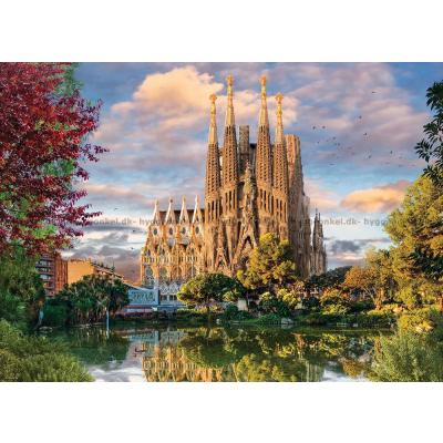Bilde av Barcelona: Kveldlys over byens katedral, 1000 brikker