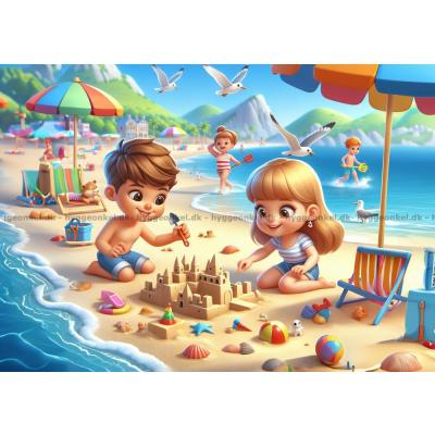 Sandslott og solskinn, 100 brikker